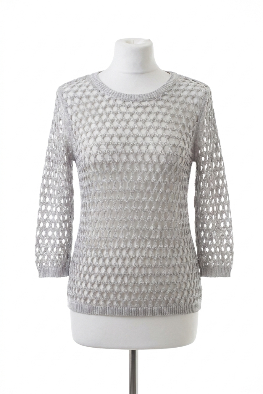 NEW ANGEL open stitch pullover in sand
